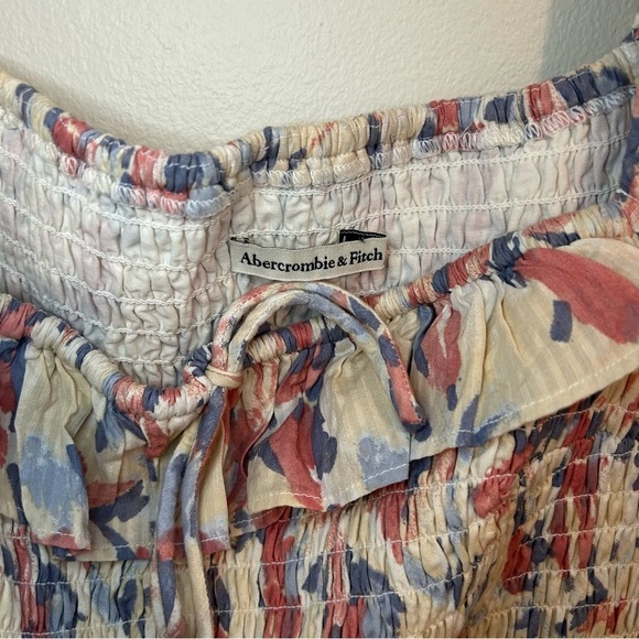 Abercrombie & Fitch Smocked Floral Bodice Mini Dress Size XL - Picture 3 of 5